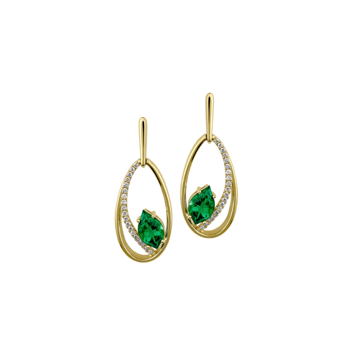 Aretes Esmeralda Flame