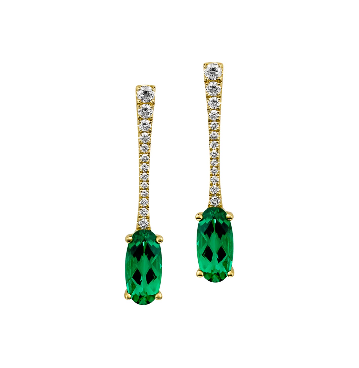 Aretes Esmeralda Ovalada
