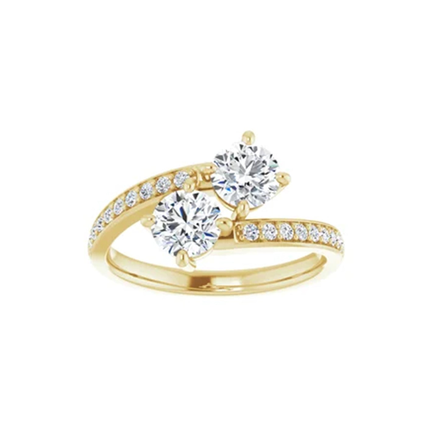 Cruzado Dupla de Diamantes y Pavé