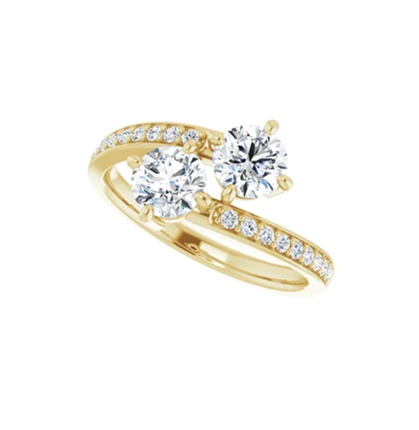 Cruzado Dupla de Diamantes y Pavé