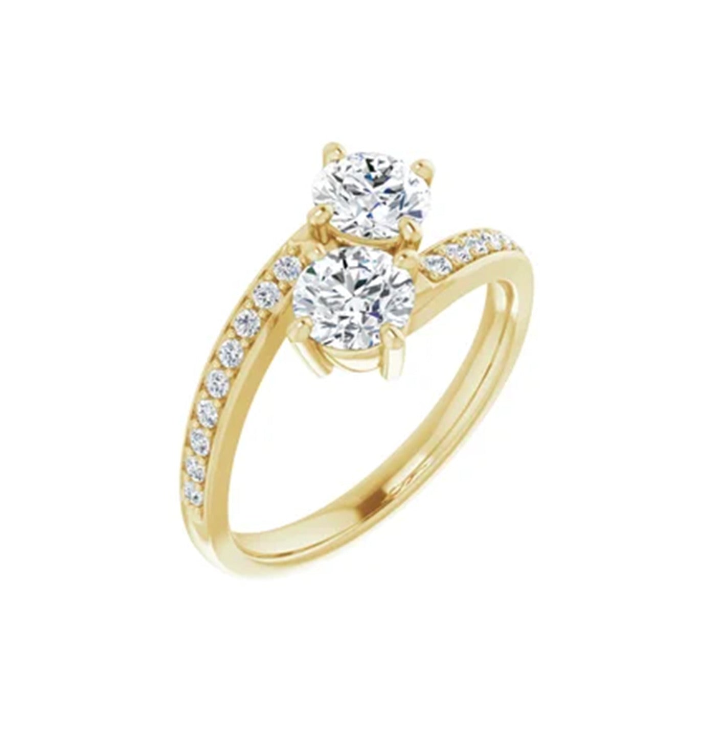 Cruzado Dupla de Diamantes y Pavé