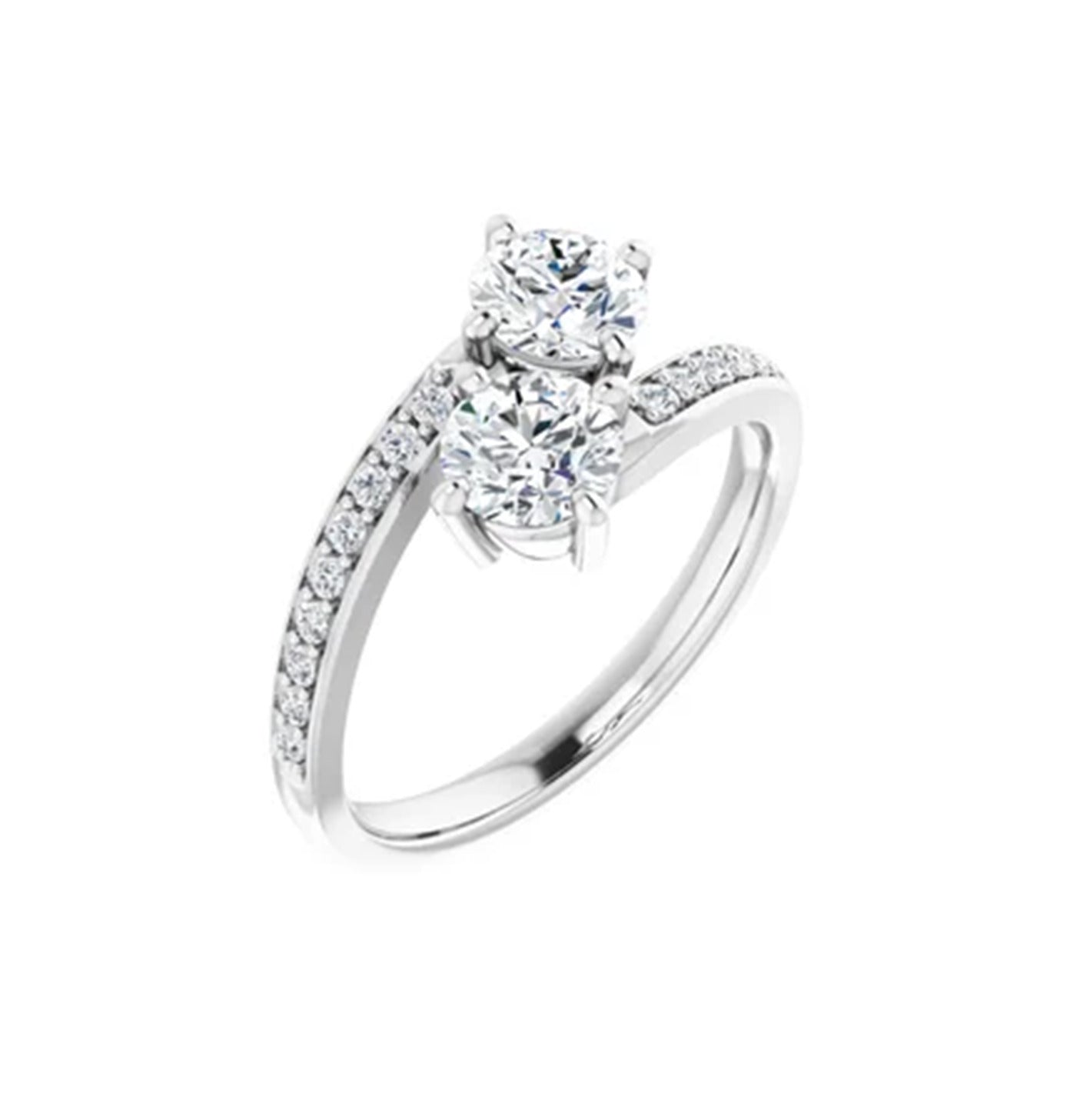 Cruzado Dupla de Diamantes y Pavé