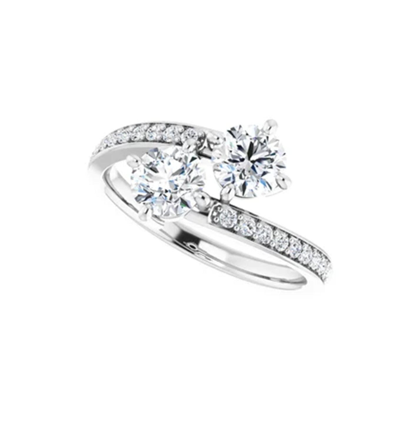 Cruzado Dupla de Diamantes y Pavé