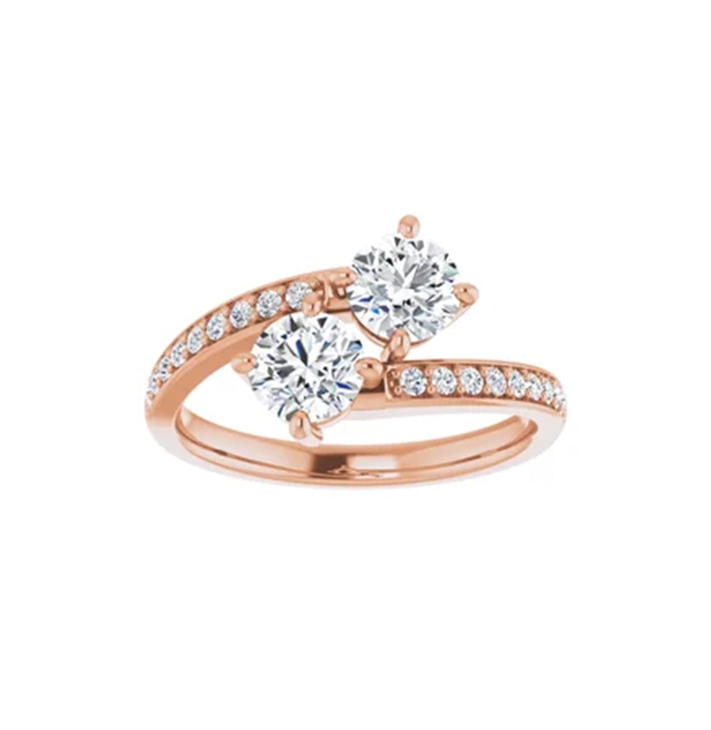 Cruzado Dupla de Diamantes y Pavé