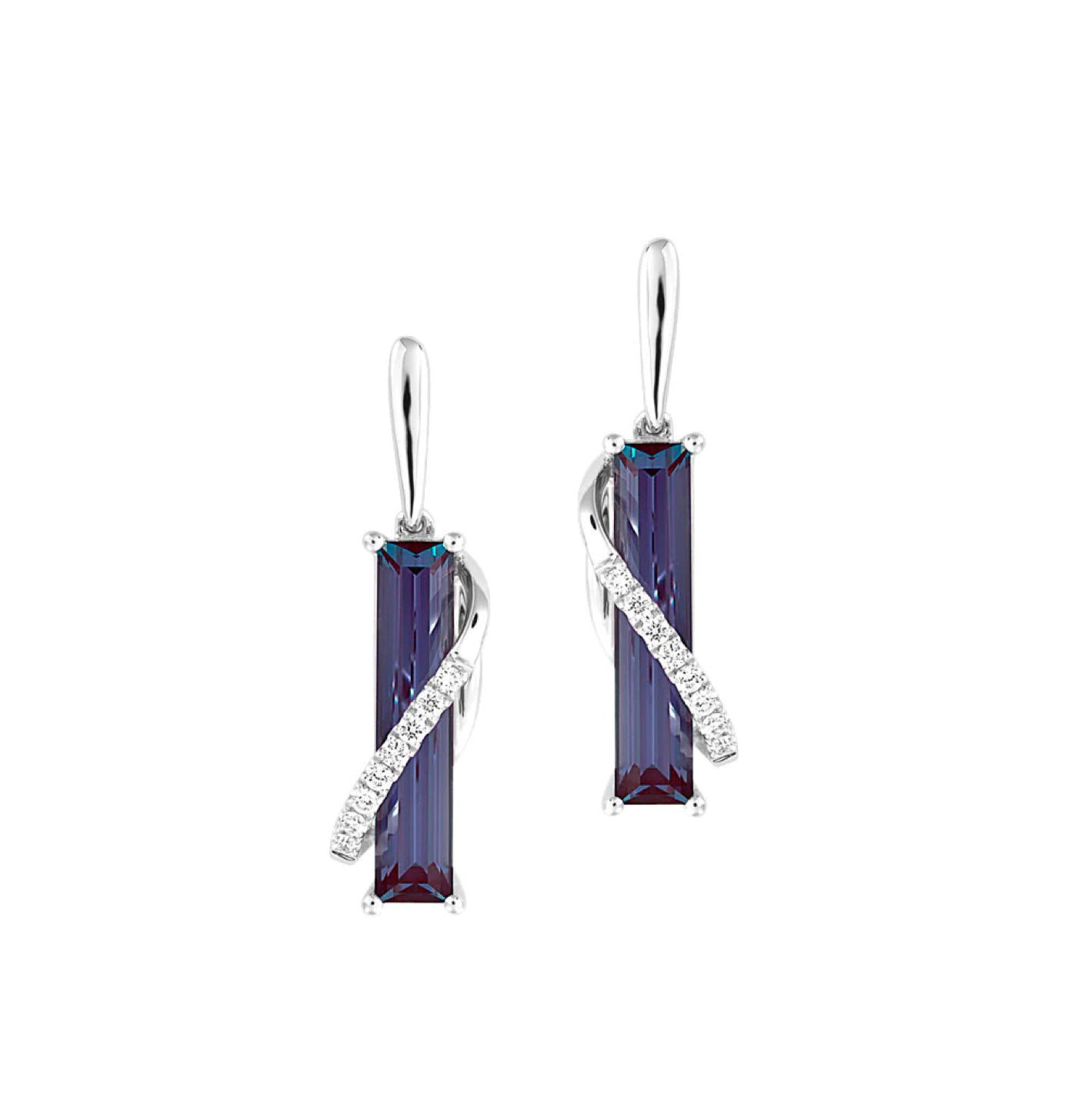 Aretes Alejandrita Baguette