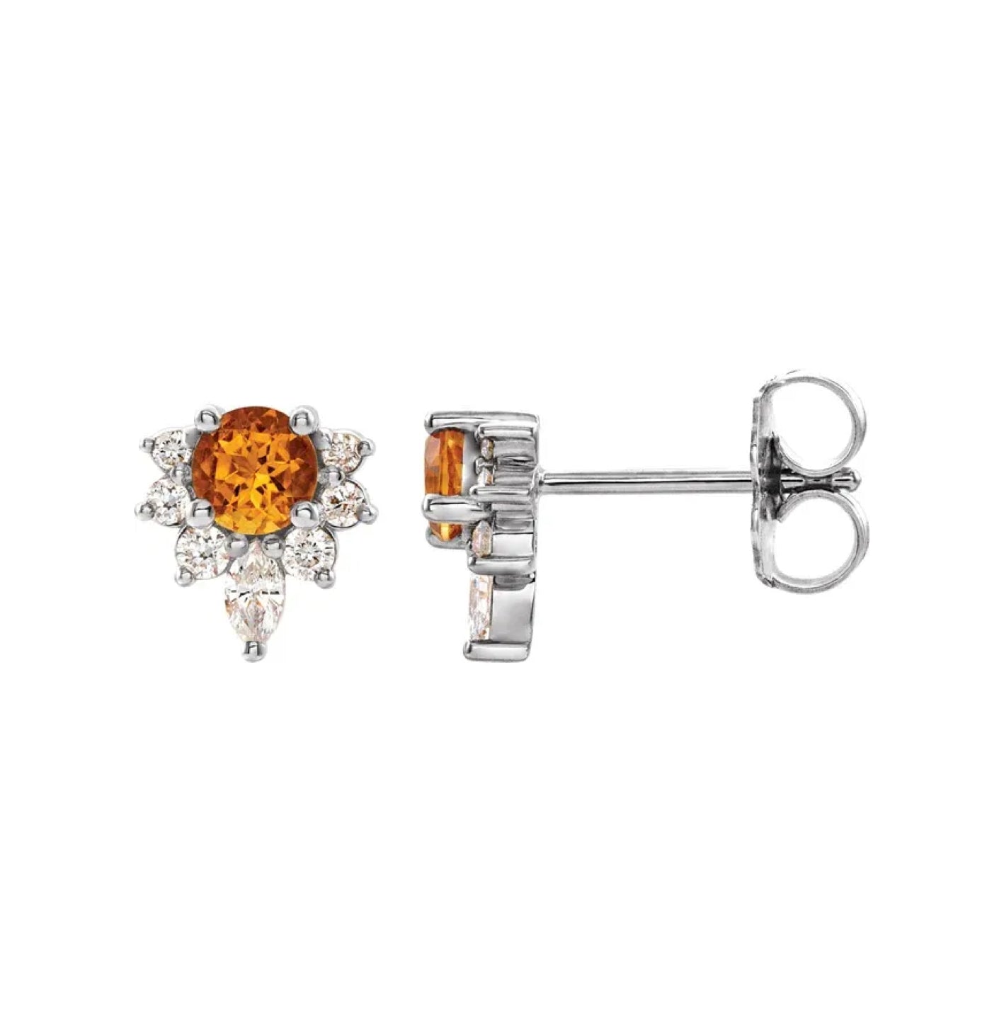 Aretes Citrino en Flor