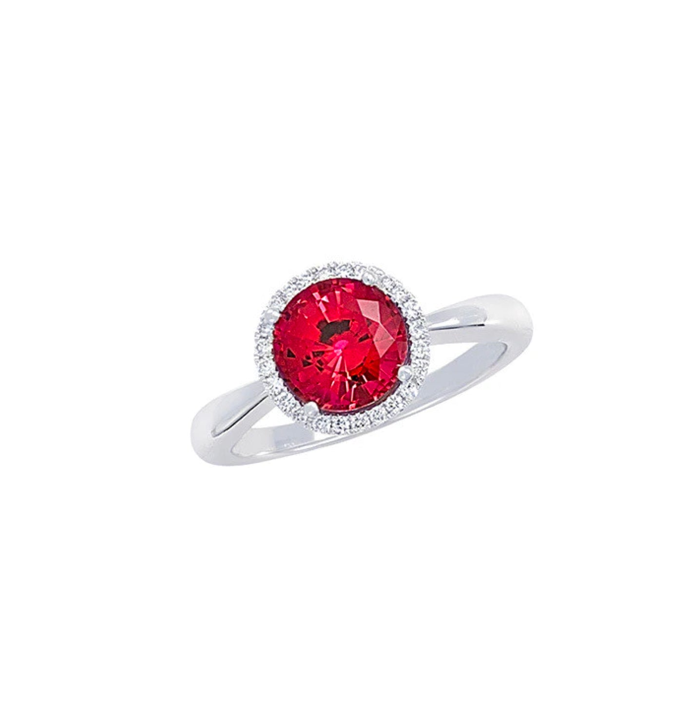 Anillo Rubí Redondo