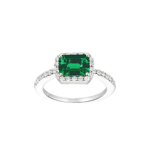 Anillo Esmeralda Octagonal