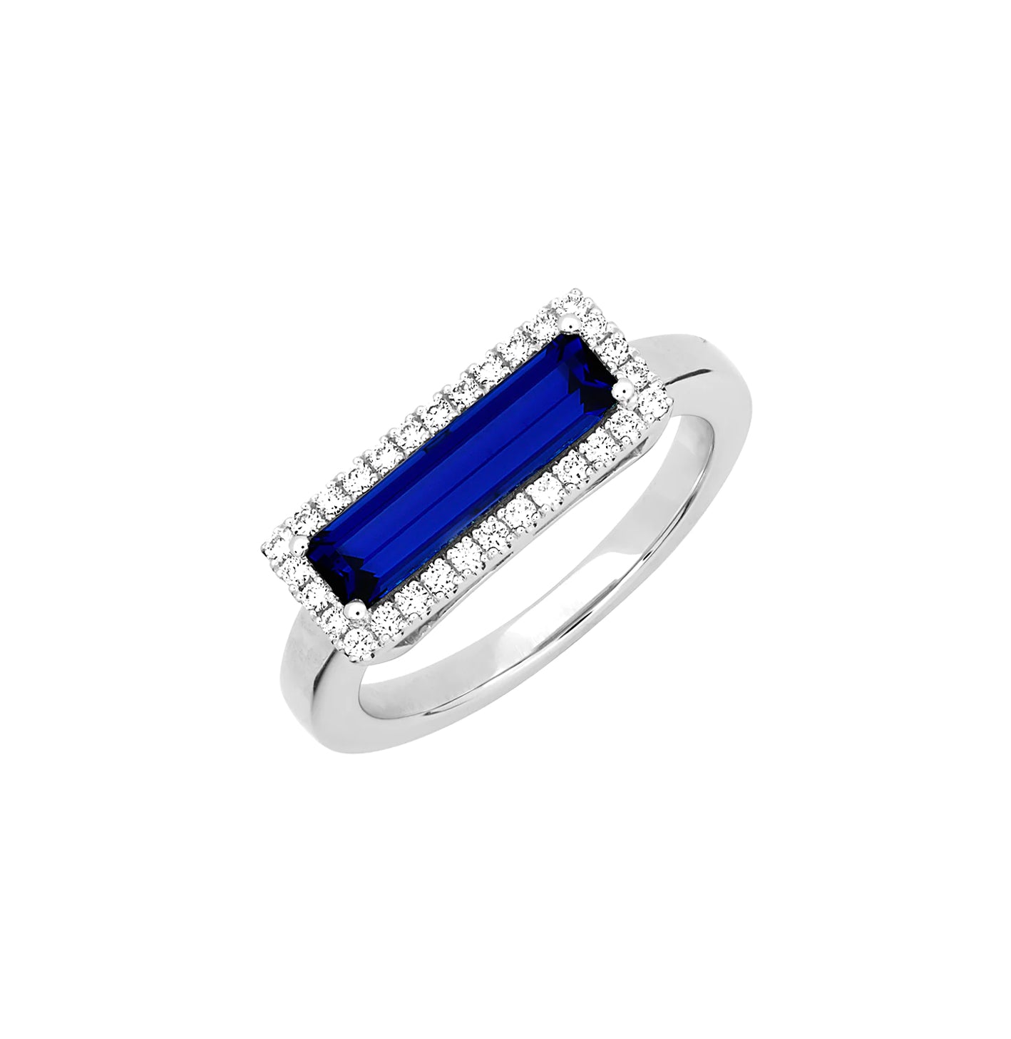 Anillo Zafiro Baguette