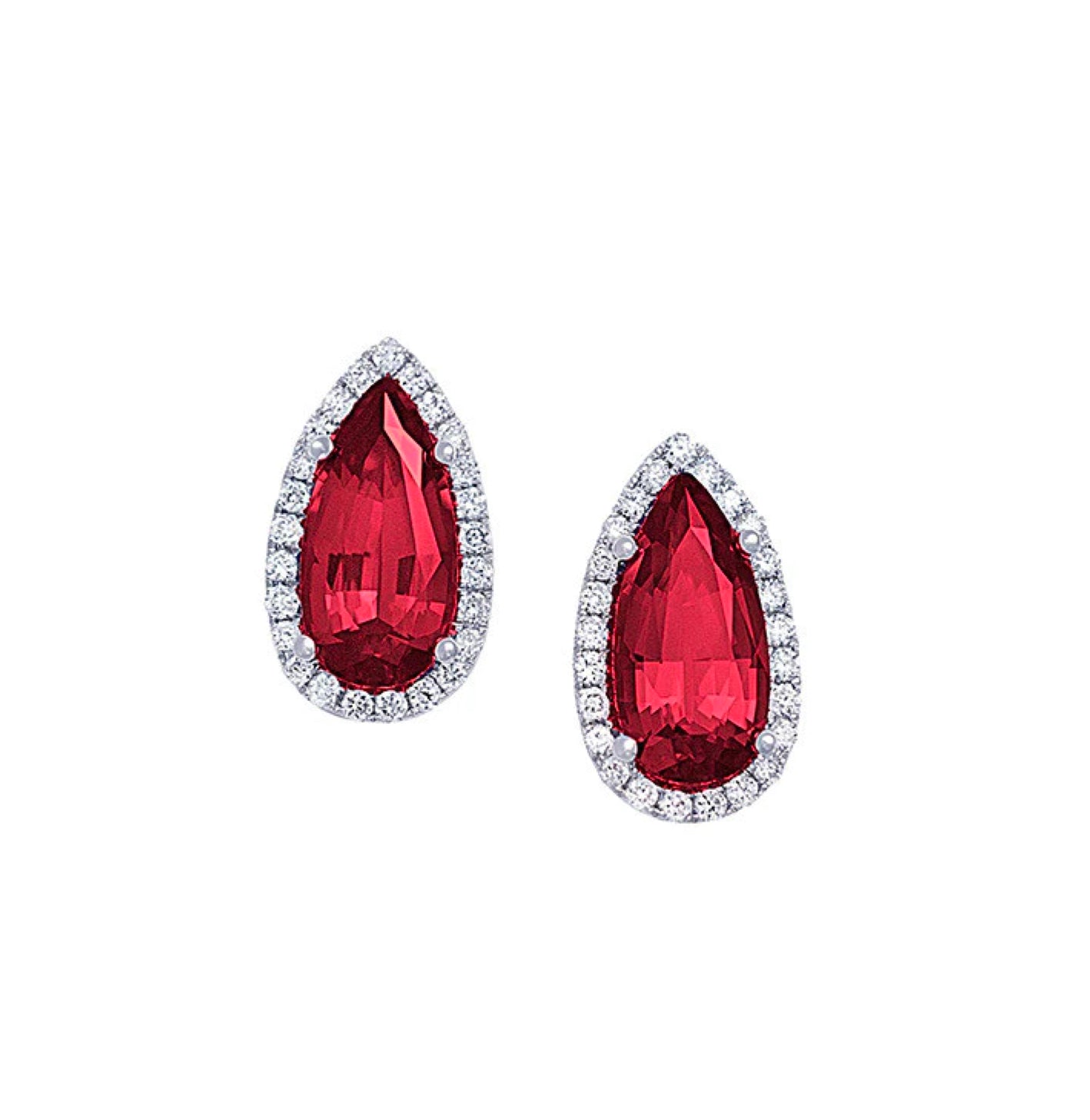Aretes Rubí Pera