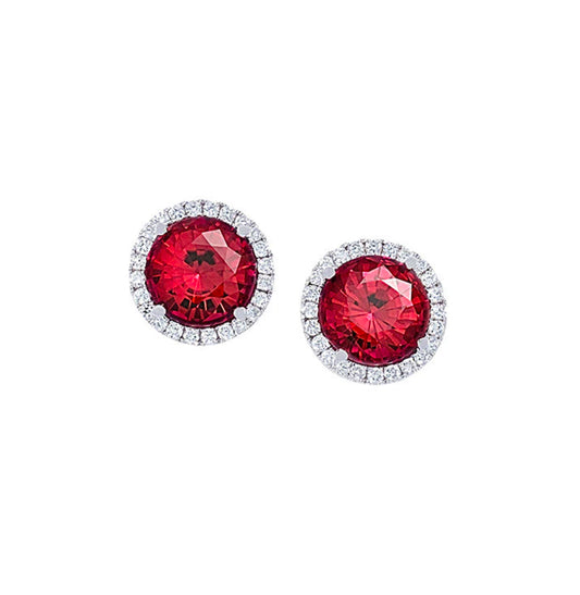Aretes Rubí Redondos
