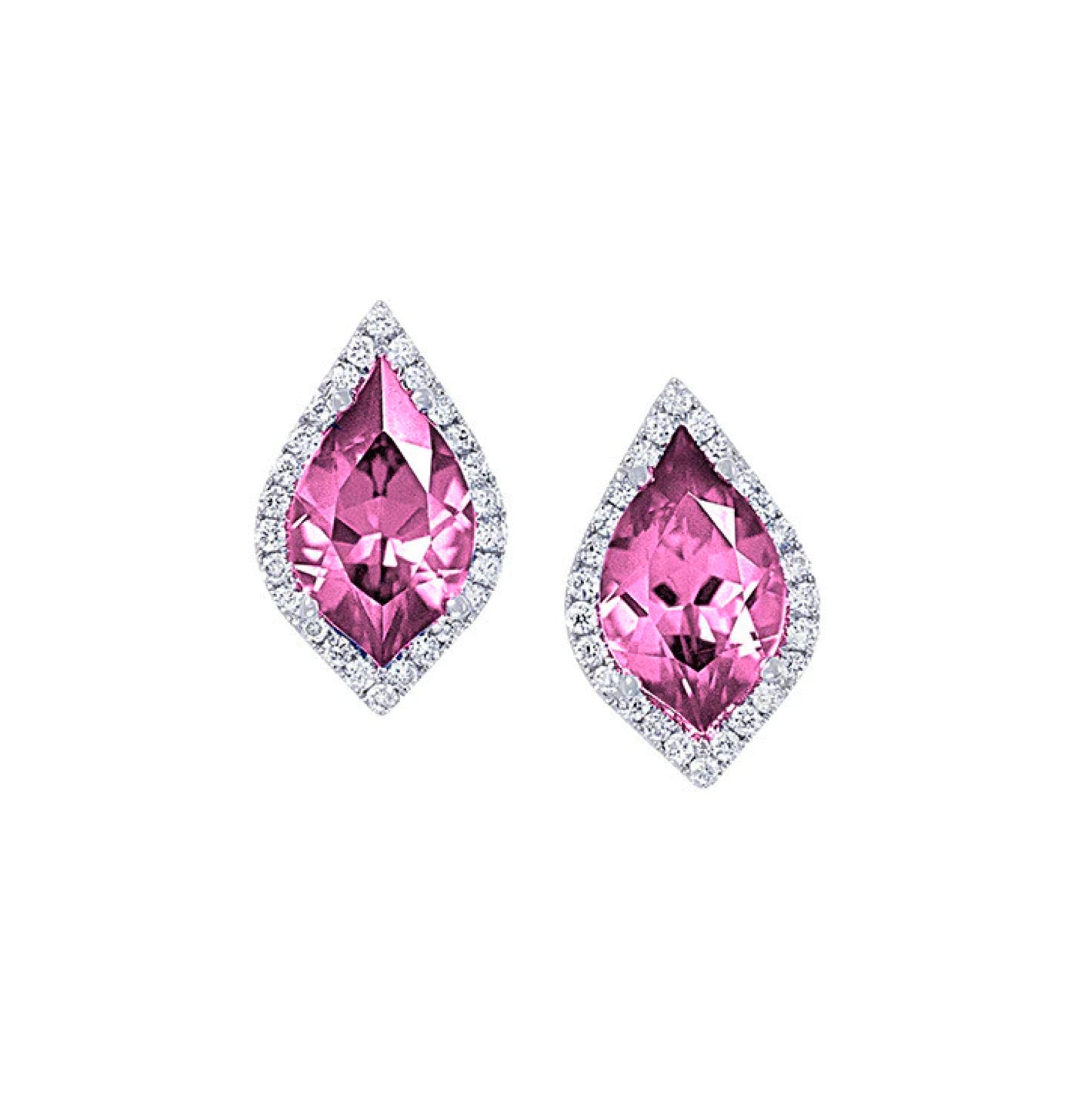 Aretes Zafiro Rosa Flame