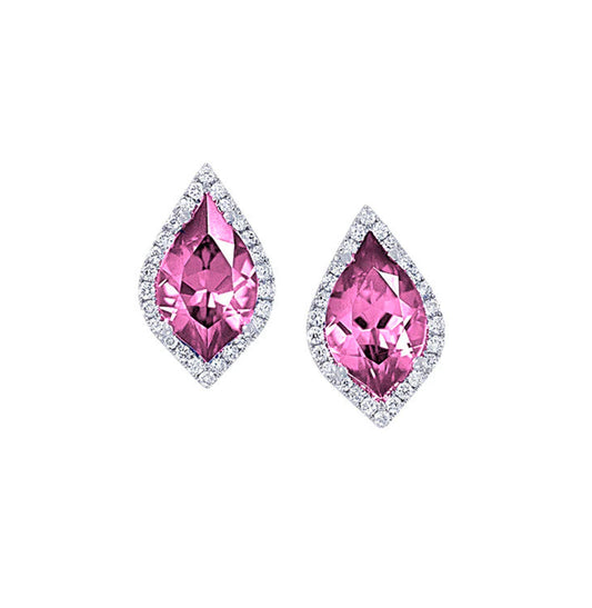 Aretes Zafiro Rosa Flame