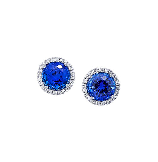 Aretes Zafiro Redondos
