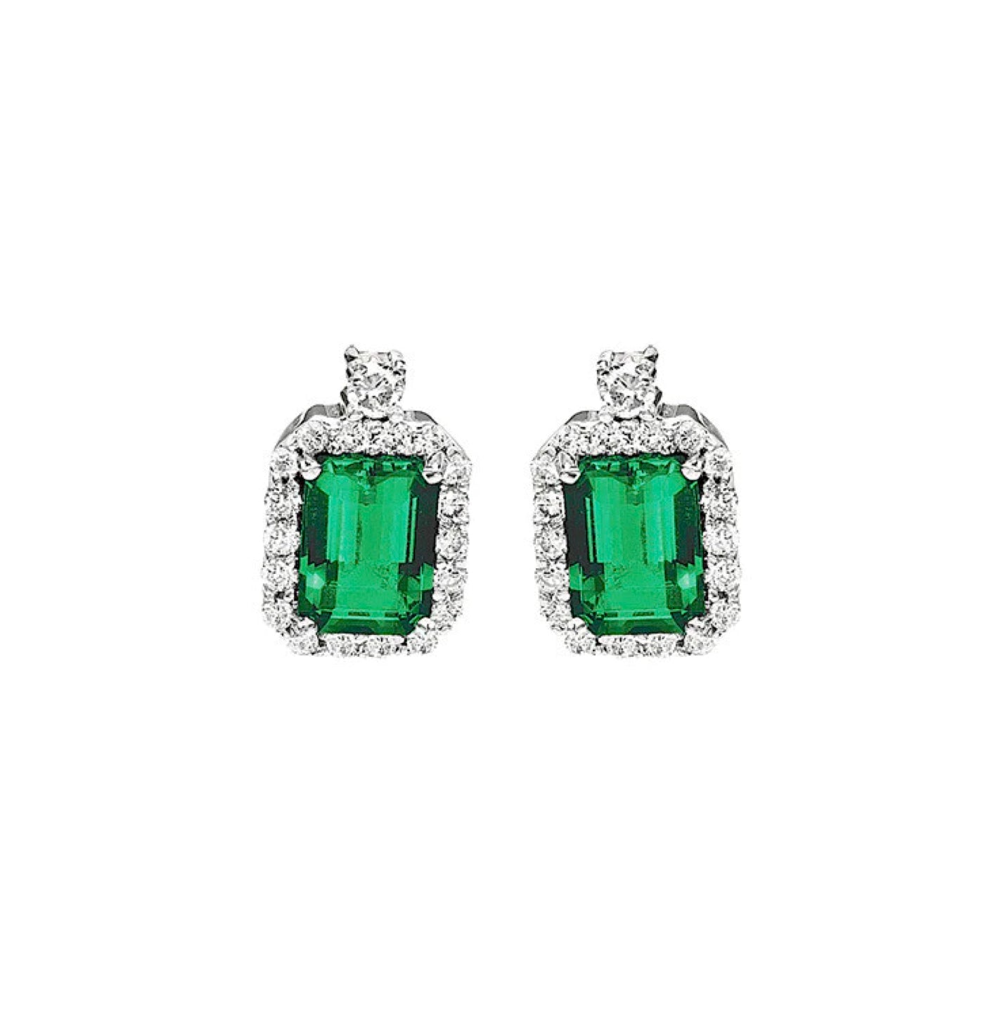 Aretes Esmeralda Octagonal