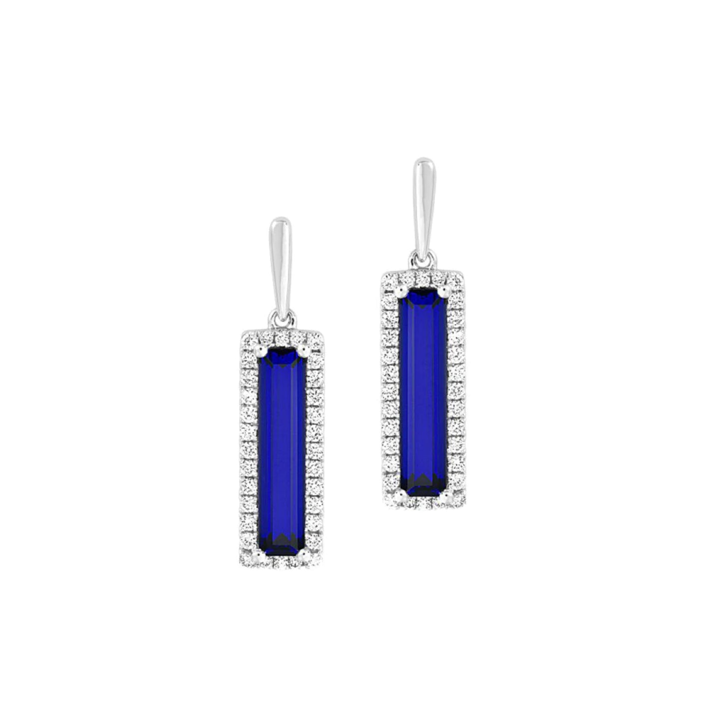 Aretes Zafiro Baguette