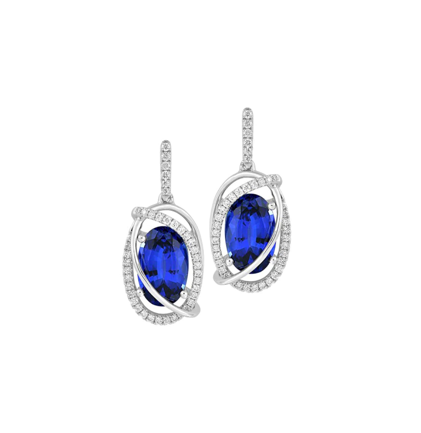 Aretes Zafiro Ovalados